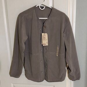 Muji Men's Lightweight Button-Front Shirt Jacket in Gray new w/ tag